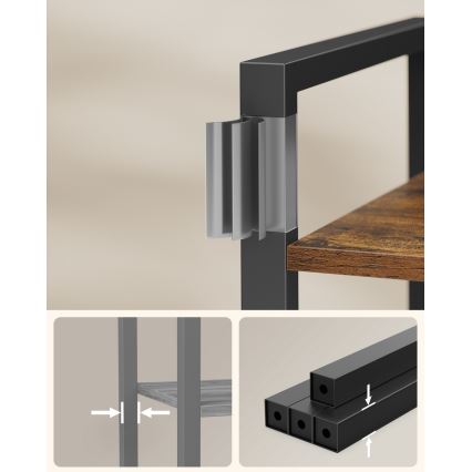 Estantería NAVARO marrón/negro