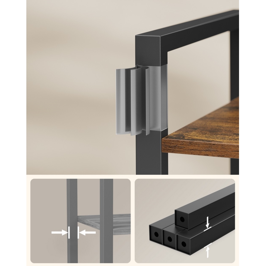 Estantería NAVARO marrón/negro