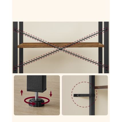 Estantería NAVARO marrón/negro