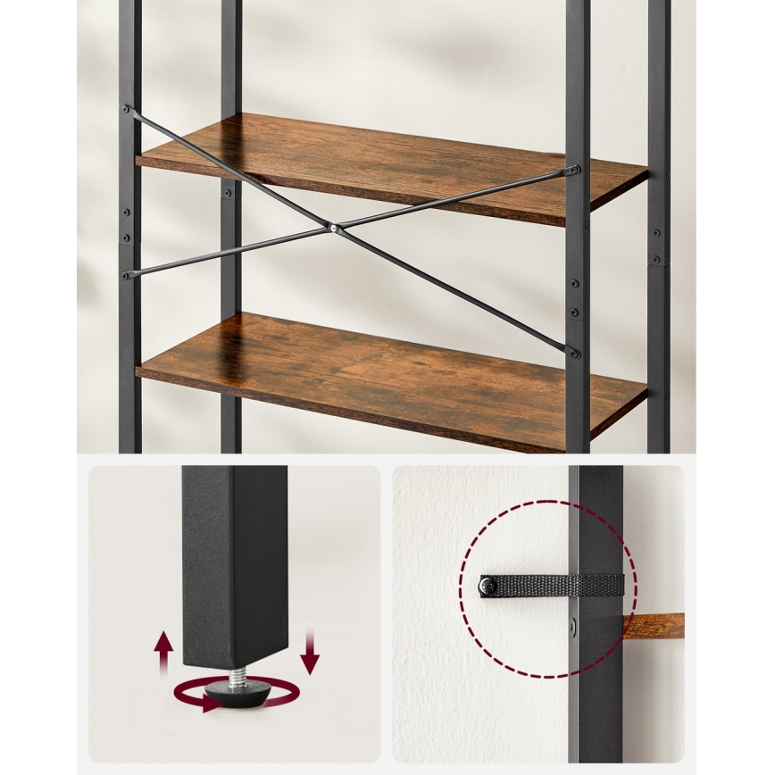 Estantería NAVARO marrón/negro