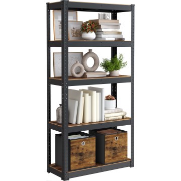 Estantería ORDIFY marrón/negra