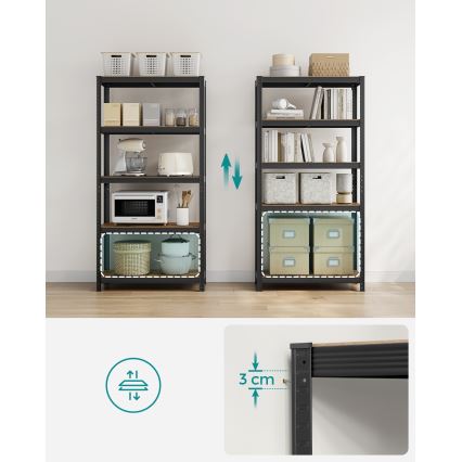 Estantería ORDIFY marrón/negro