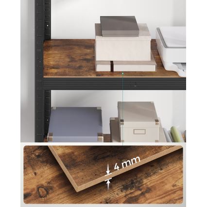 Estantería ORDIFY marrón/negro