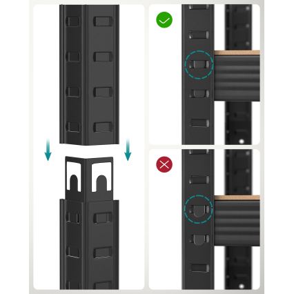 Estantería ORDIFY marrón/negro