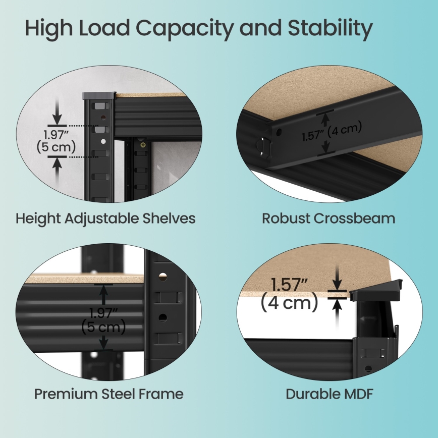 Estantería ORDIFY negra