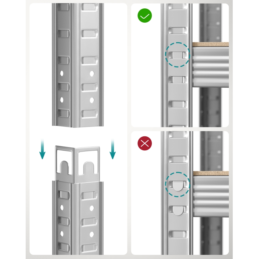 Estantería ORDIFY plateada