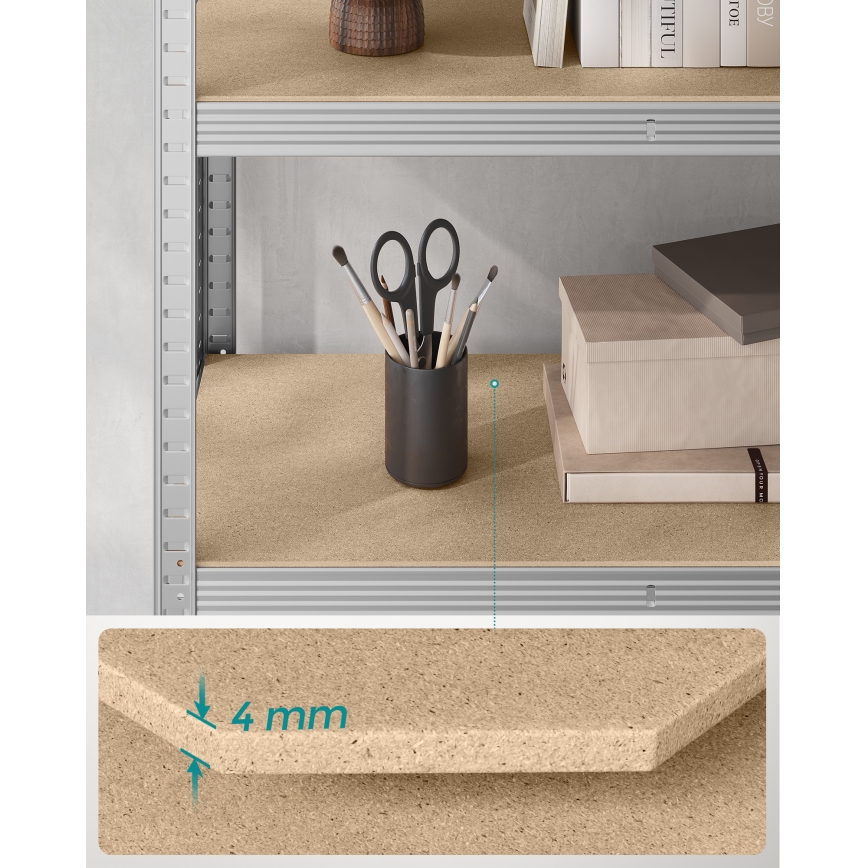 Estantería ORDIFY plateada