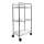 Estantería para baño con ruedas 45 x 82 cm plateada