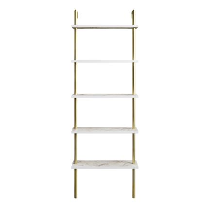 Estantería PAULA 174x60 cm blanco/dorado