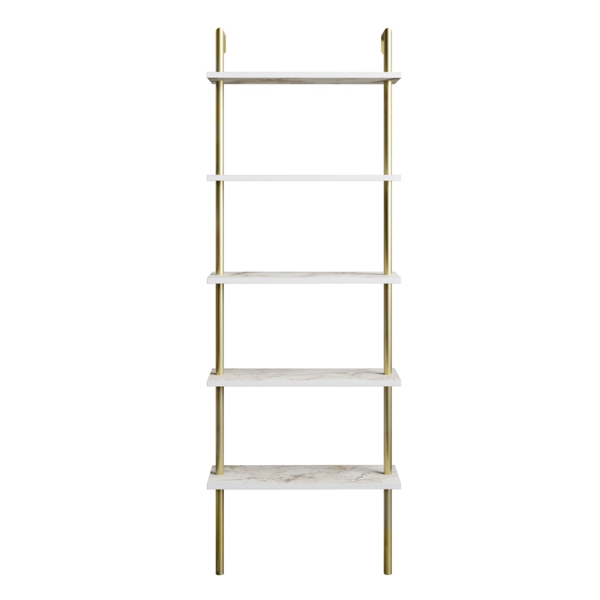 Estantería PAULA 174x60 cm blanco/dorado