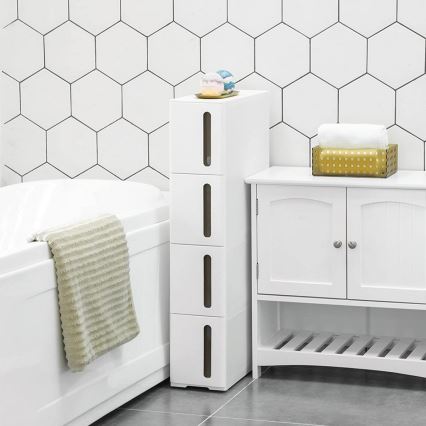 Estantería universal con baldas para cocina MARGE blanco/marrón