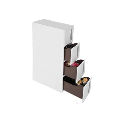 Estantería universal con baldas para cocina MARGE blanco/marrón