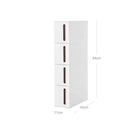 Estantería universal con baldas para cocina MARGE blanco/marrón
