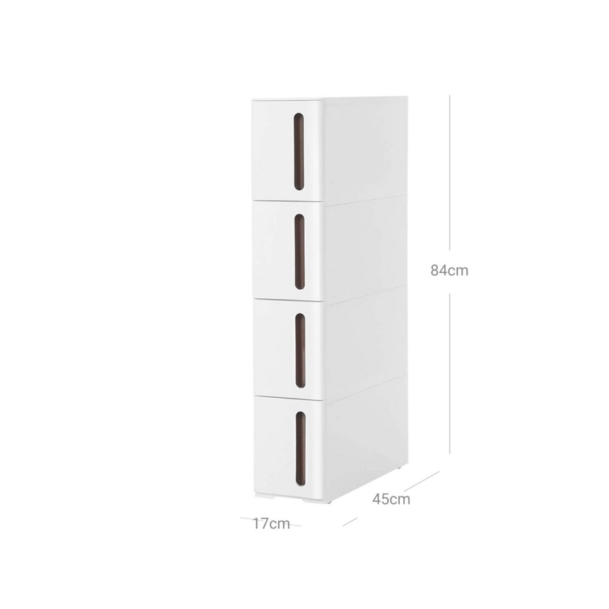 Estantería universal con baldas para cocina MARGE blanco/marrón