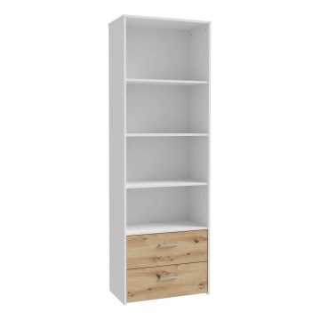 Estantería URO roble artisan/blanco