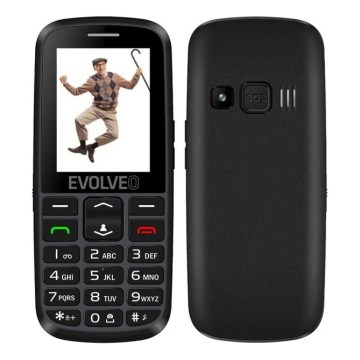 Evolveo - EasyPhone EG 4G, teléfono móvil para personas mayores, color negro