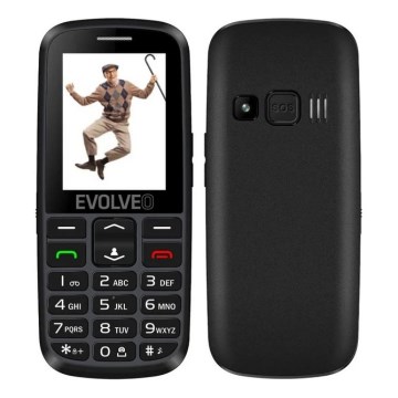 Evolveo - EasyPhone EG, teléfono 4G para personas mayores, negro