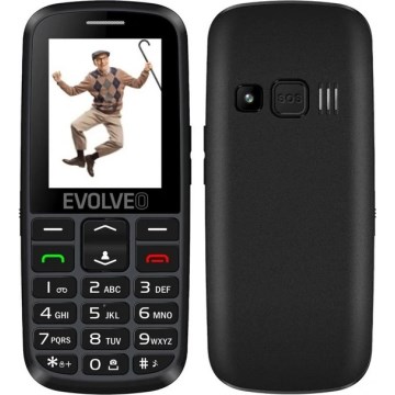 Evolveo - EasyPhone EG, teléfono móvil 4G para personas mayores, negro