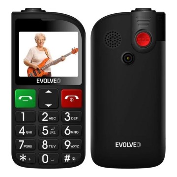 Evolveo - EasyPhone FL, teléfono móvil para personas mayores, color negro