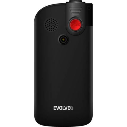 Evolveo - EasyPhone FL, teléfono móvil para personas mayores, negro