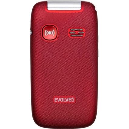 Evolveo - EasyPhone FS, teléfono móvil con tapa abatible de 2.8, rojo