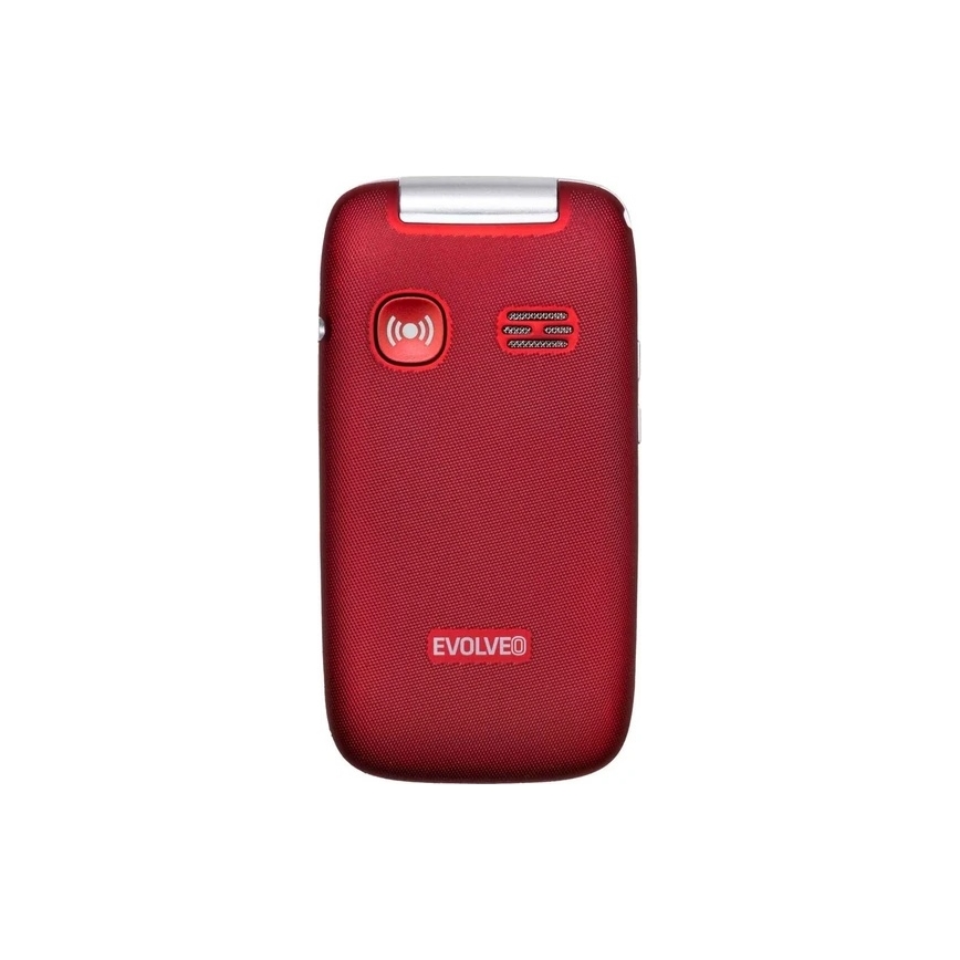 Evolveo - EasyPhone FS, teléfono móvil con tapa abatible de 2.8, rojo