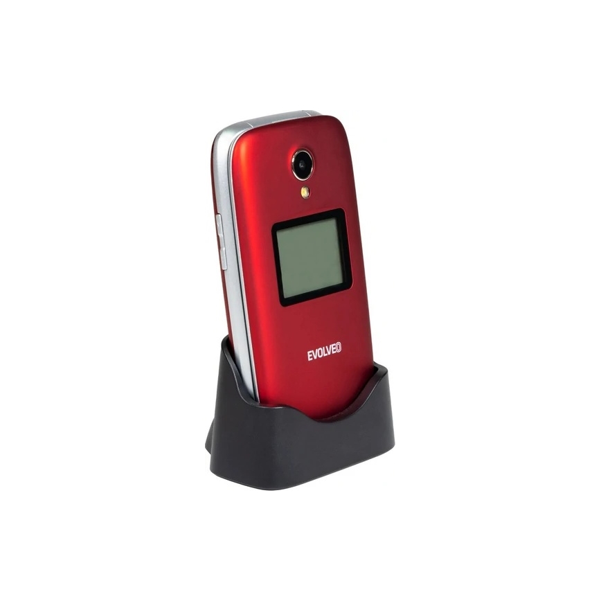 Evolveo - EasyPhone FS, teléfono móvil con tapa de 2.8 rojo