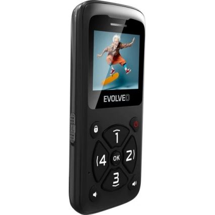Evolveo - EasyPhone ID, teléfono móvil para personas mayores negro