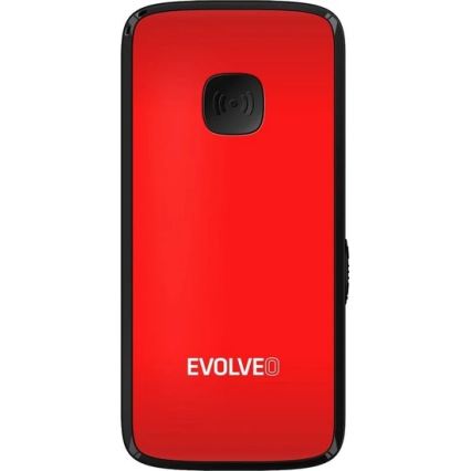 Evolveo - EasyPhone ID, teléfono móvil para personas mayores, rojo