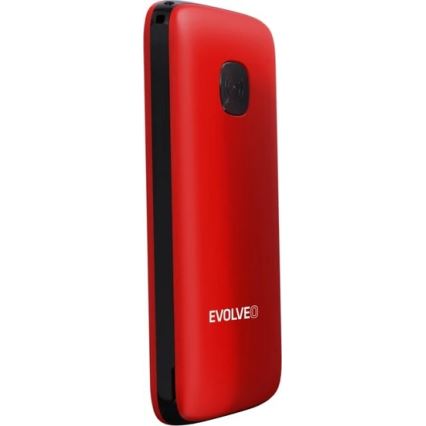 Evolveo - EasyPhone ID, teléfono móvil para personas mayores, rojo