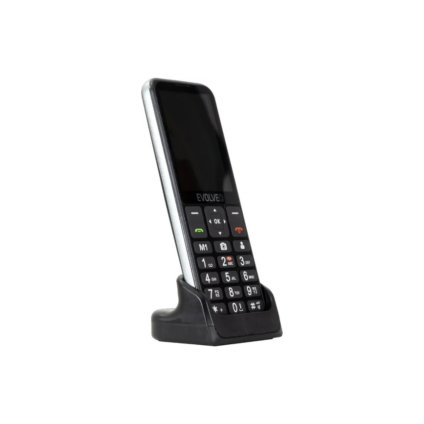 Evolveo - EasyPhone LT, teléfono móvil 4G para personas mayores, negro