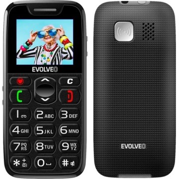 Evolveo - EasyPhone, teléfono móvil para personas mayores, negro