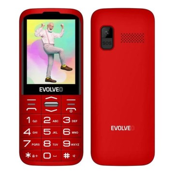 Evolveo - EasyPhone XO teléfono móvil para personas mayores, color rojo