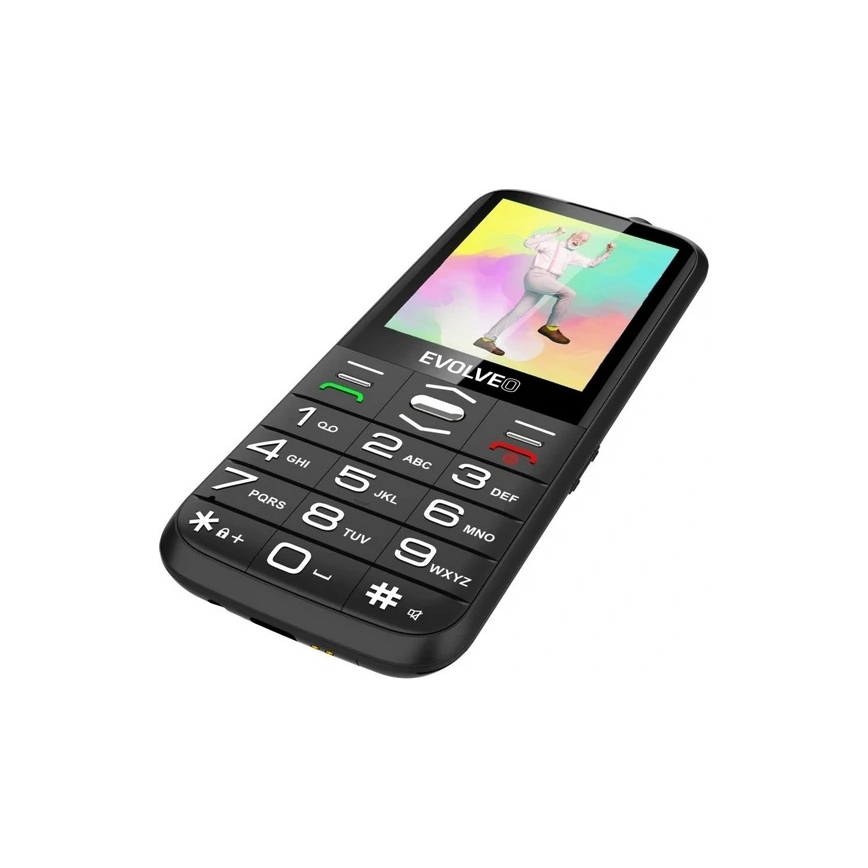 Evolveo - EasyPhone XO, teléfono móvil para personas mayores, negro