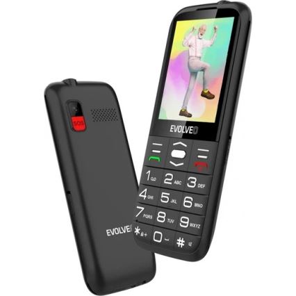 Evolveo - EasyPhone XO, teléfono móvil para personas mayores, negro