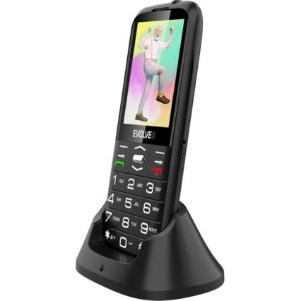 Evolveo - EasyPhone XO, teléfono móvil para personas mayores, negro