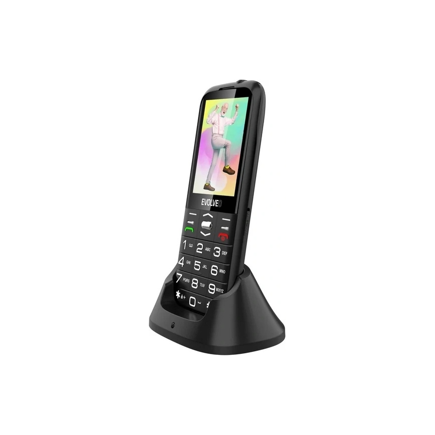 Evolveo - EasyPhone XO, teléfono móvil para personas mayores, negro
