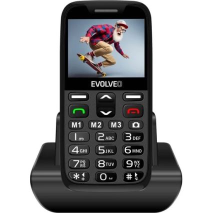 Evolveo - EasyPhone XR, teléfono móvil 4G para personas mayores, negro