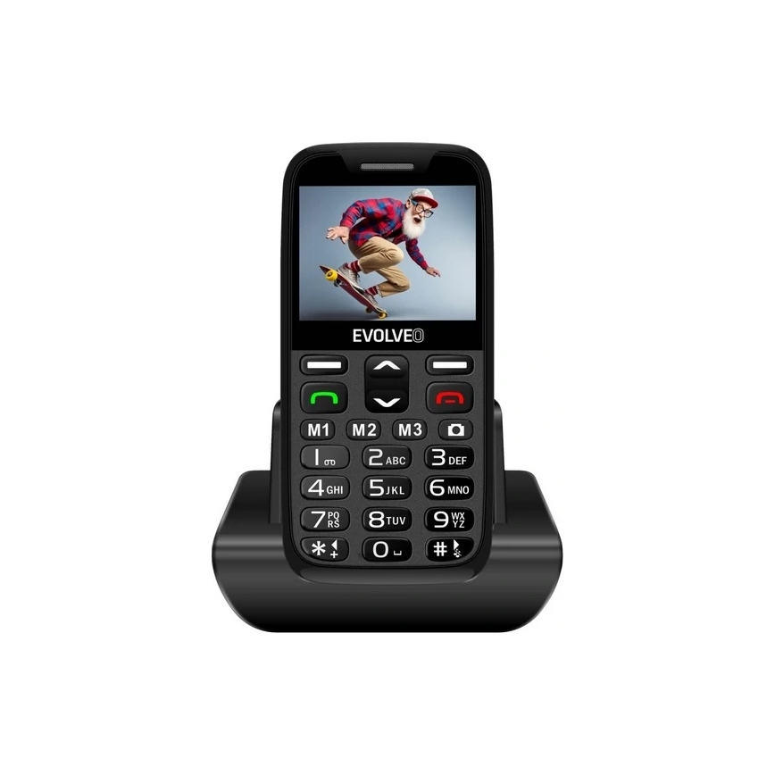 Evolveo - EasyPhone XR, teléfono móvil 4G para personas mayores, negro