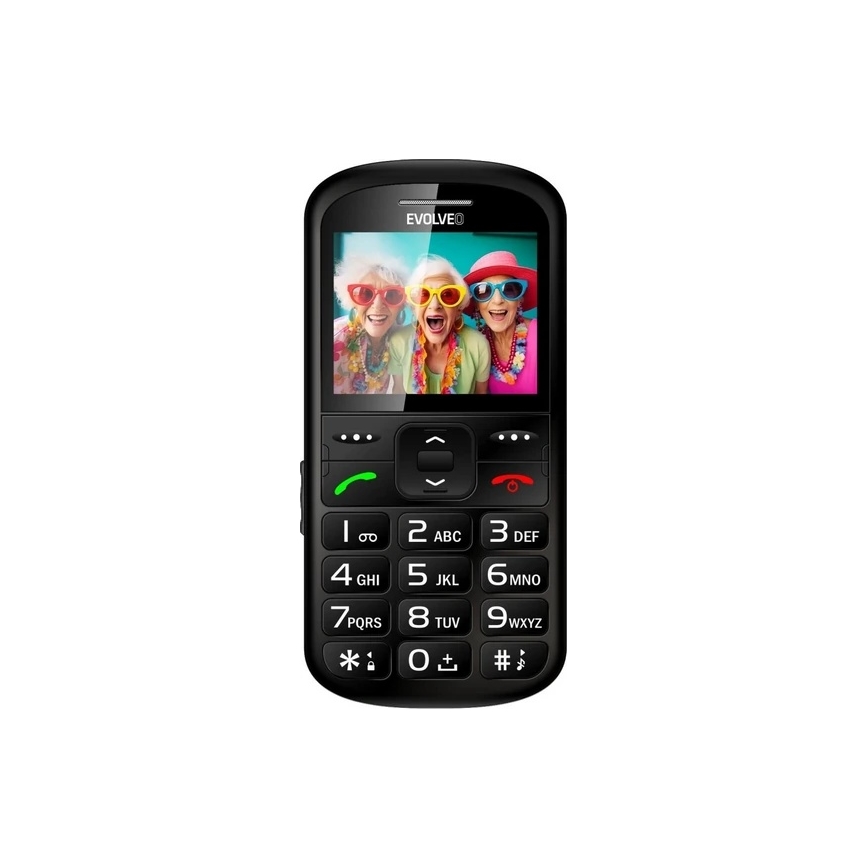 Evolveo - EasyPhone XS, teléfono móvil para personas mayores, negro