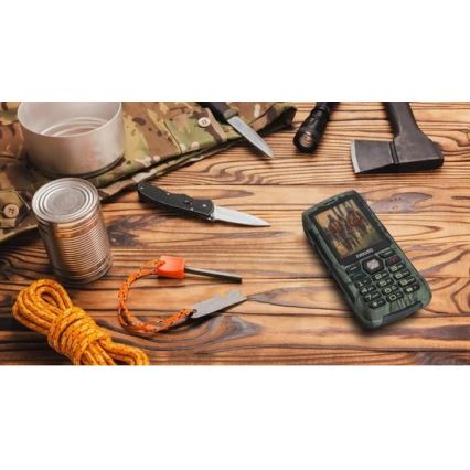 Evolveo-StrongPhone H1, teléfono Dual SIM impermeable, camuflaje de caza
