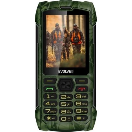 Evolveo - StrongPhone H1, teléfono Dual SIM impermeable con camuflaje de caza