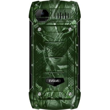Evolveo - StrongPhone H1, teléfono Dual SIM impermeable con camuflaje de caza