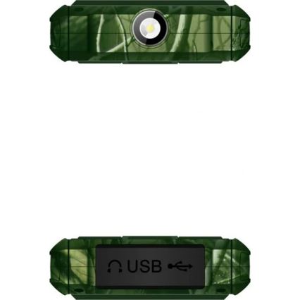 Evolveo - StrongPhone H1, teléfono Dual SIM impermeable con camuflaje de caza