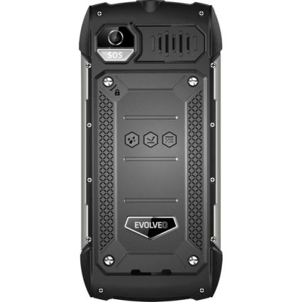 Evolveo - StrongPhone H1, teléfono Dual SIM resistente al agua, negro/plata