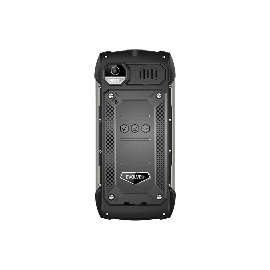 Evolveo - StrongPhone H1, teléfono Dual SIM resistente al agua, negro/plata