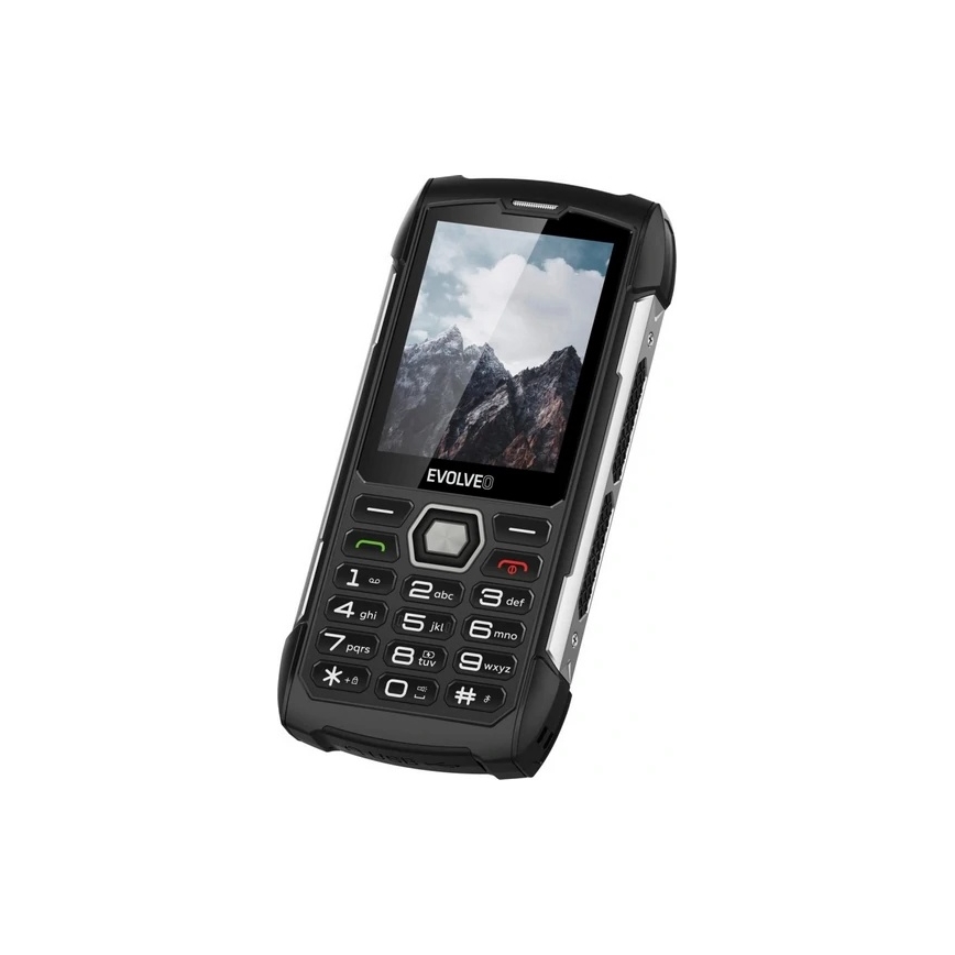 Evolveo - StrongPhone H1, teléfono Dual SIM resistente al agua, negro/plata