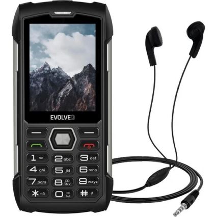 Evolveo - StrongPhone H1, teléfono Dual SIM resistente al agua, negro/plata