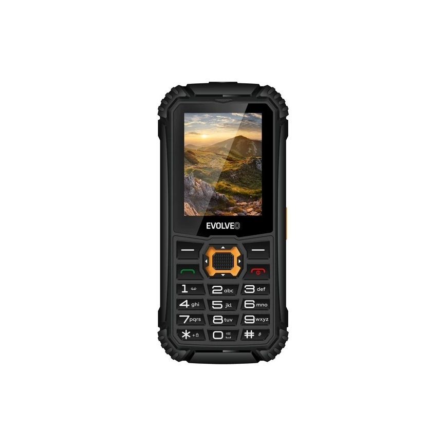 Evolveo - StrongPhone Q1, teléfono Dual SIM impermeable negro/naranja