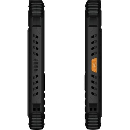 Evolveo - StrongPhone Q1, teléfono Dual SIM impermeable negro/naranja